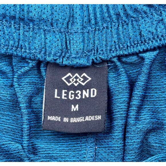 Leg3nd On the Move Men's Athletic Training Gym Shorts Medium Blue - Picture 4 of 6